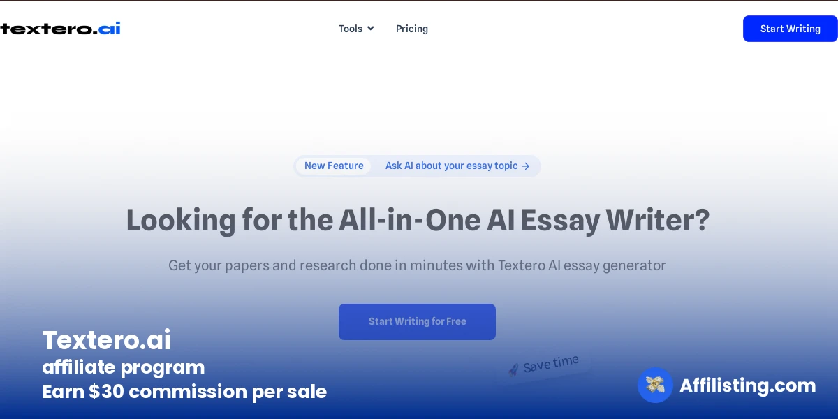 Textero.ai affiliate program