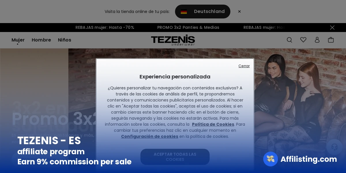 TEZENIS - ES  affiliate program