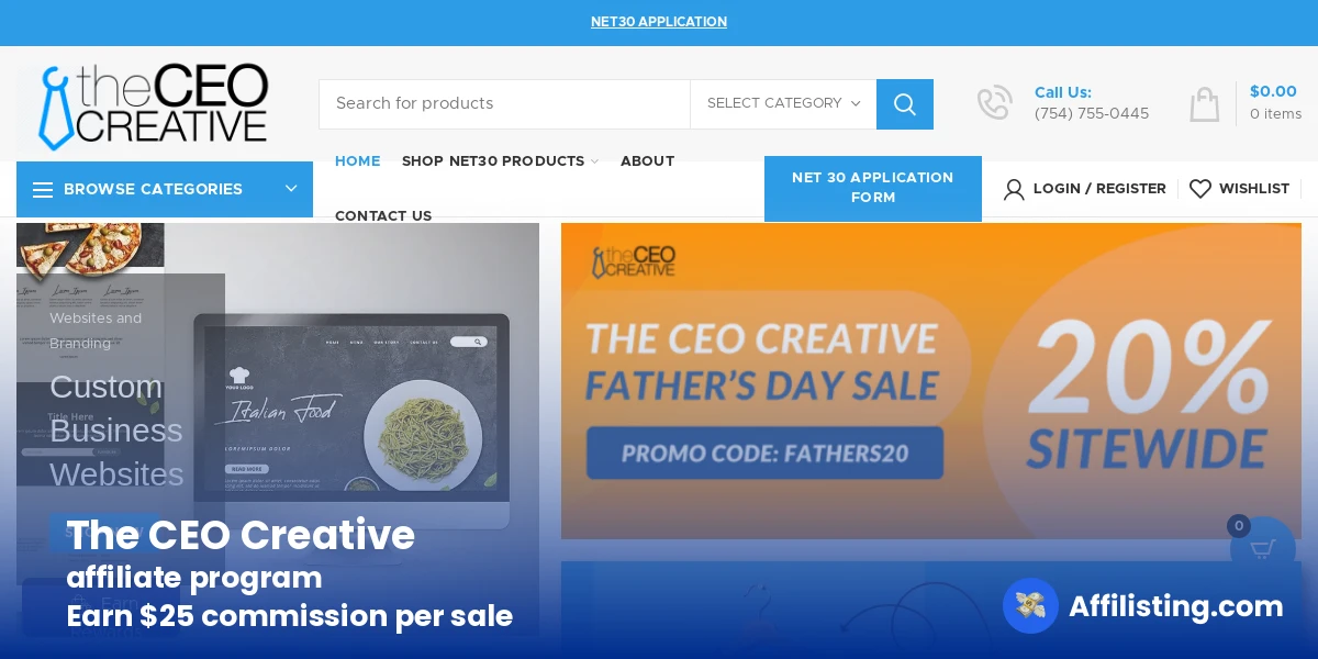 The CEO Creative affiliate program