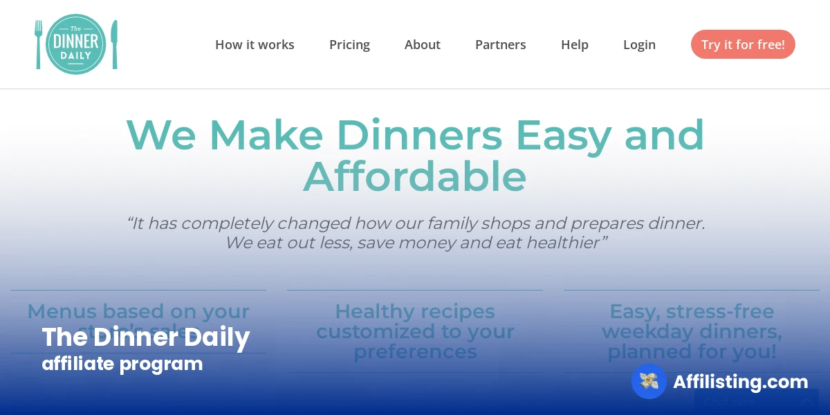 The Dinner Daily affiliate program