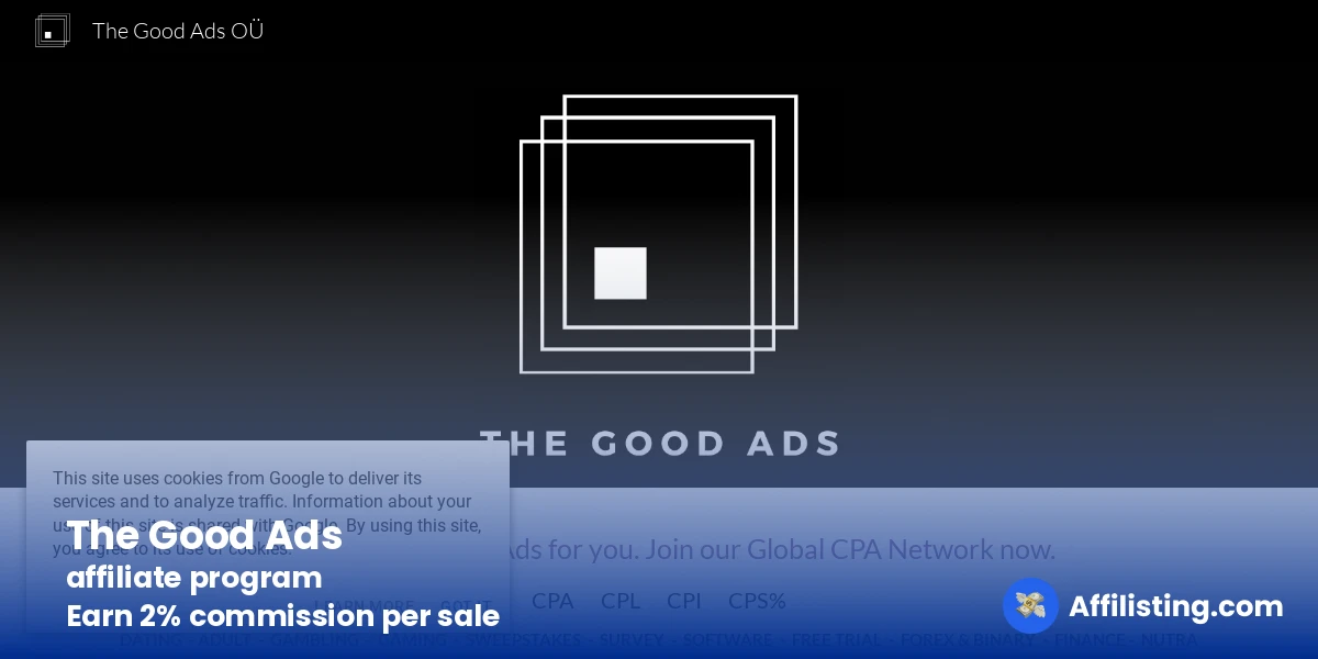 The Good Ads affiliate program