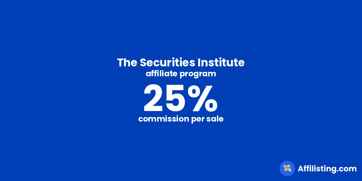 The Securities Institute affiliate program