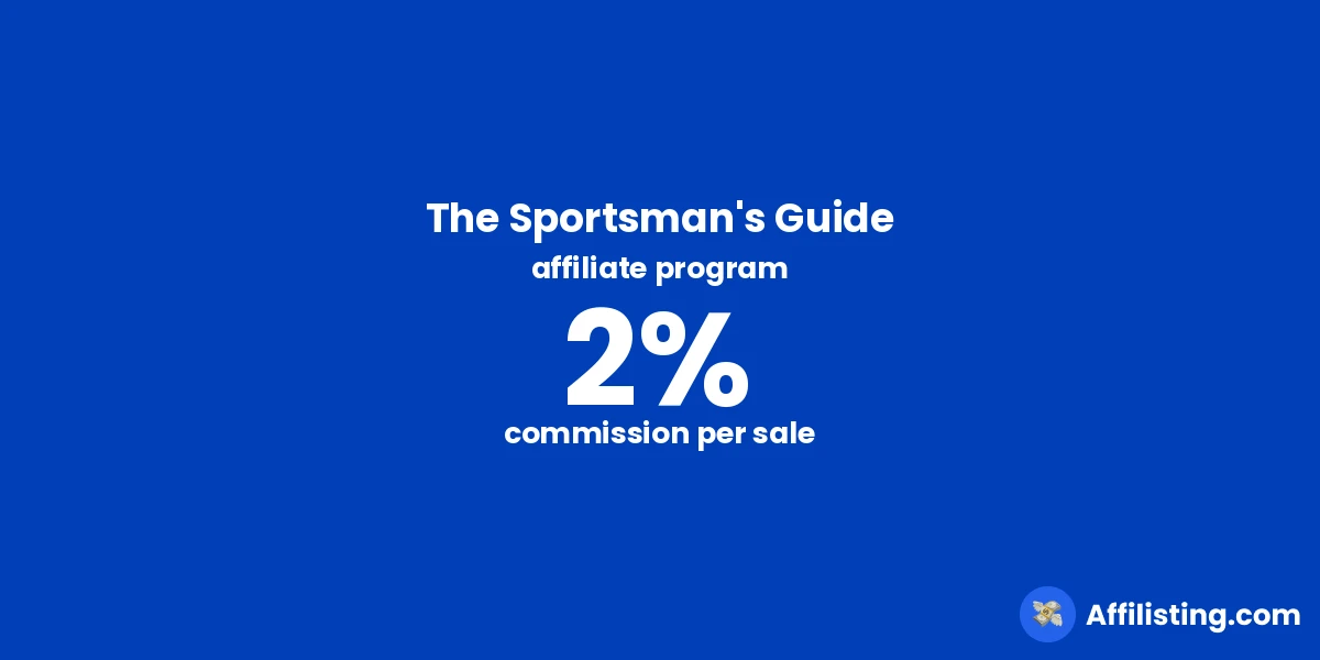 The Sportsman's Guide affiliate program