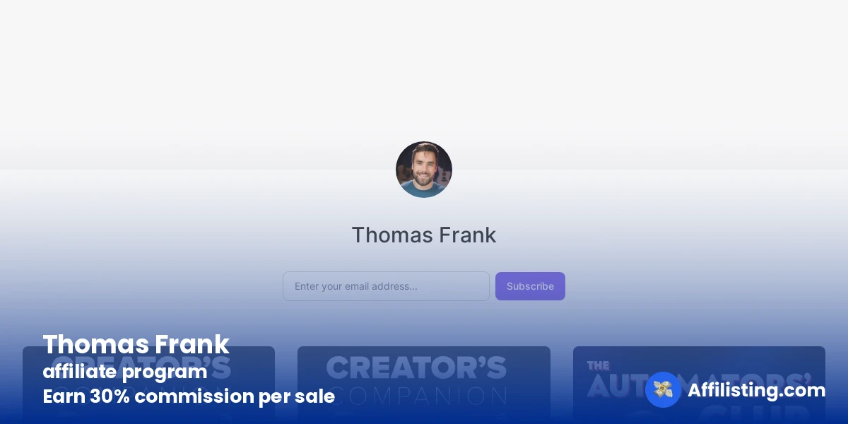 Thomas Frank affiliate program