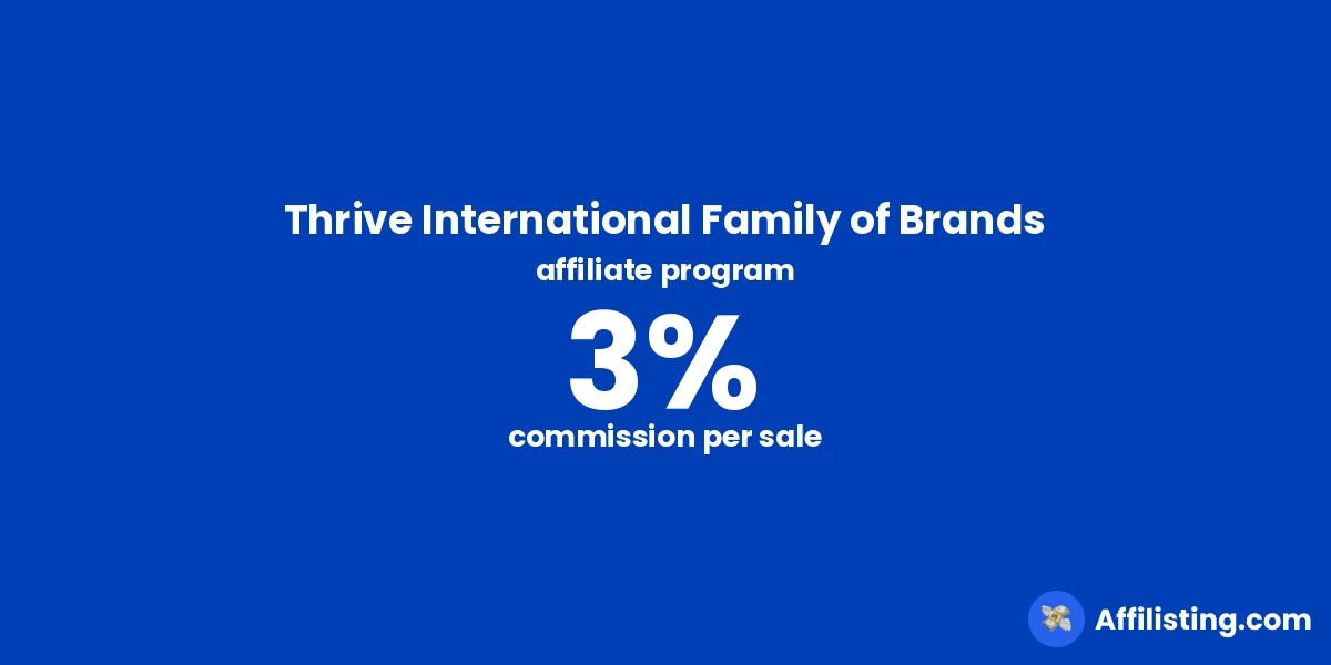 Thrive International Family of Brands affiliate program