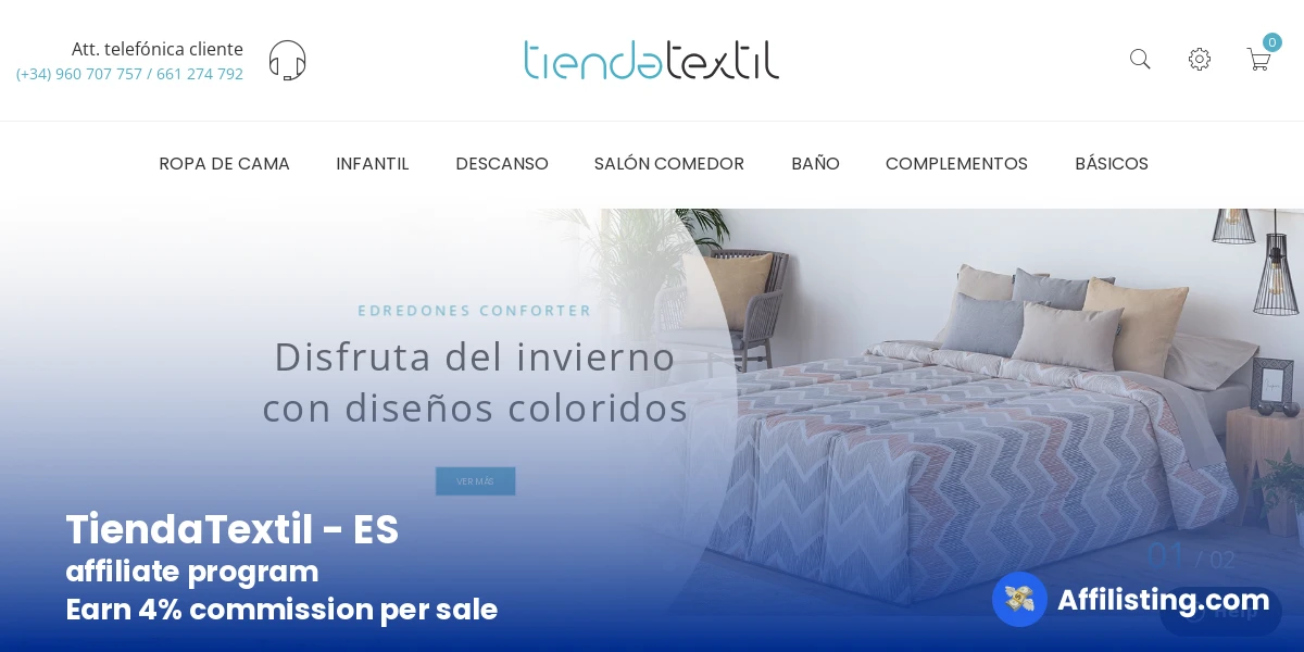 TiendaTextil - ES affiliate program