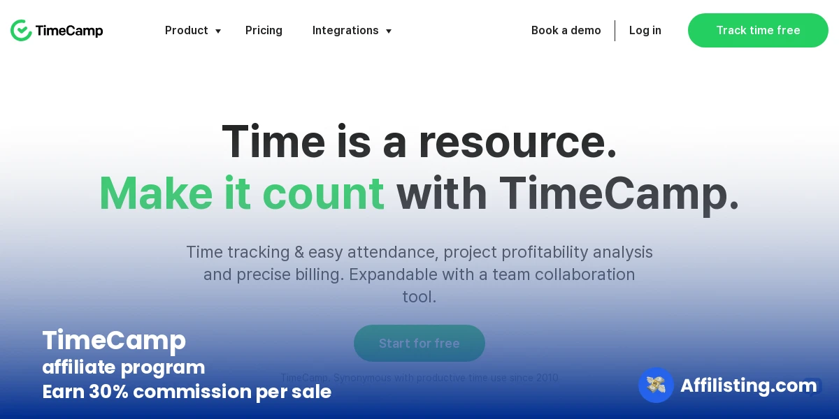 TimeCamp affiliate program