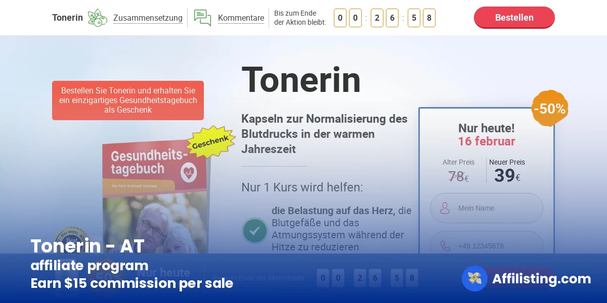 Tonerin - AT affiliate program