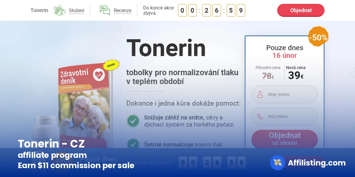 Tonerin - CZ affiliate program
