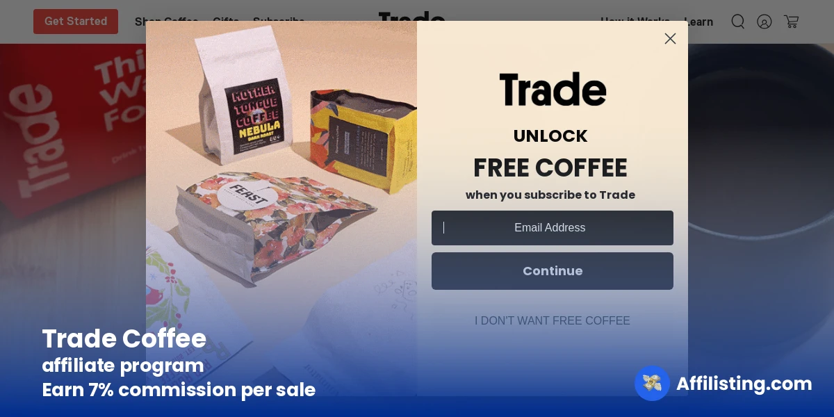 Trade Coffee affiliate program