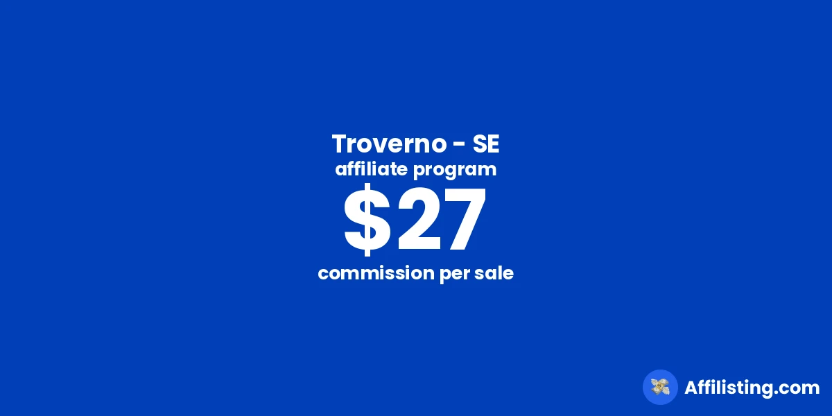 Troverno - SE affiliate program