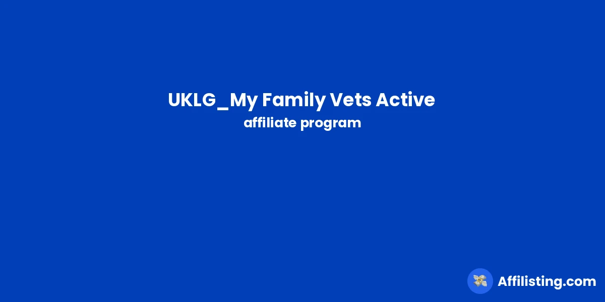 UKLG_My Family Vets Active affiliate program