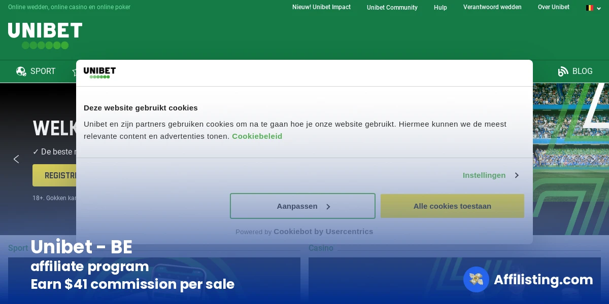 Unibet - BE affiliate program