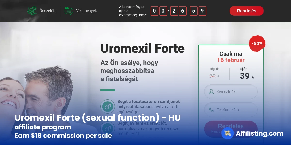 Uromexil Forte (sexual function) - HU affiliate program