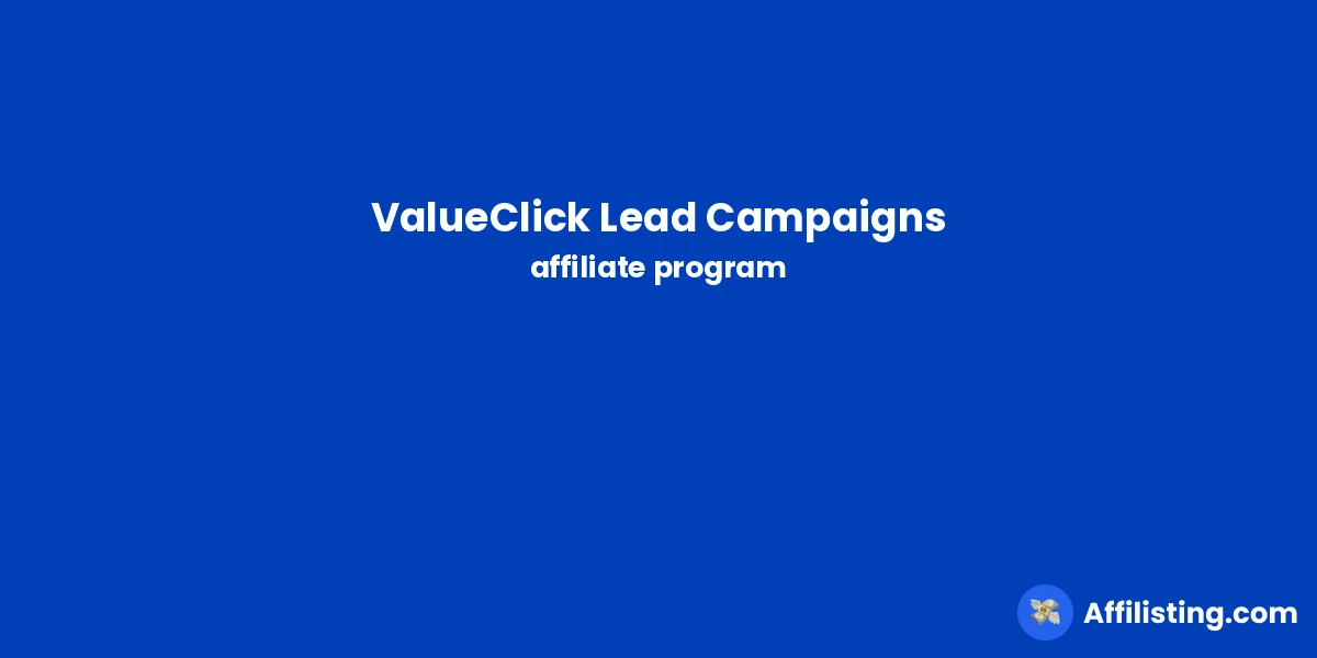 ValueClick Lead Campaigns affiliate program