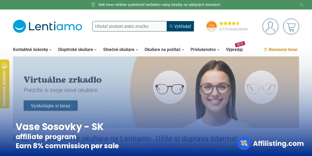 Vase Sosovky - SK affiliate program