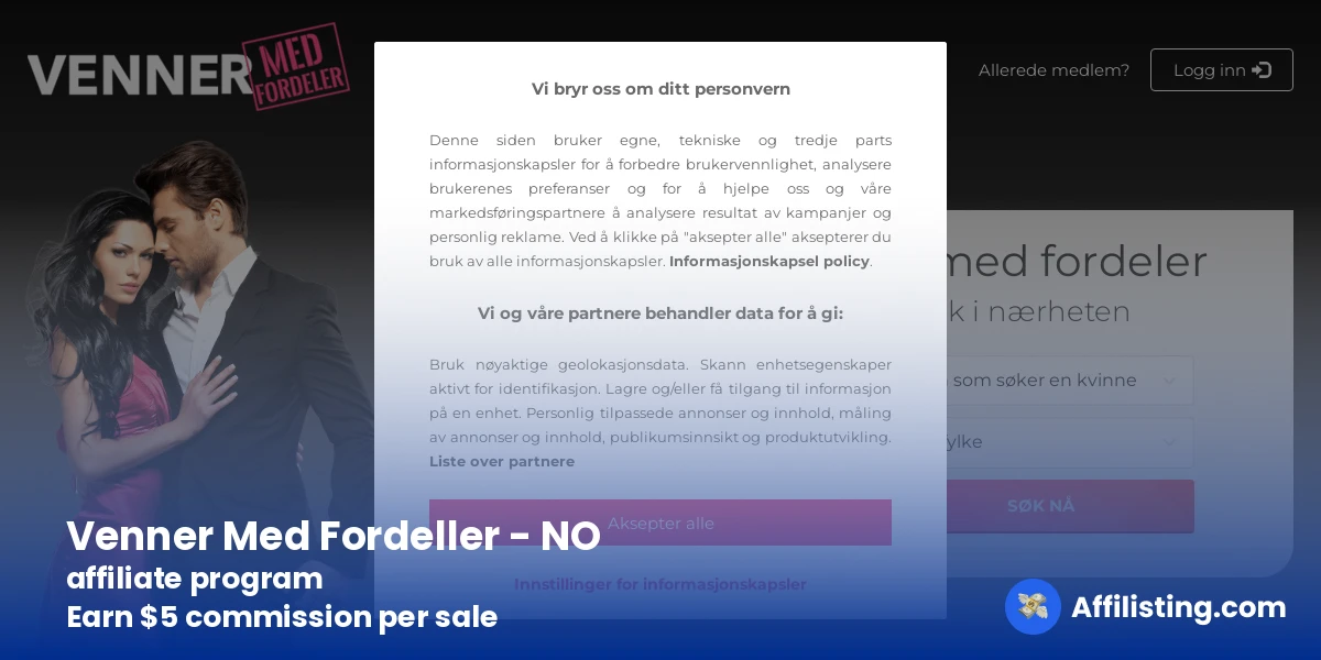 Venner Med Fordeller - NO affiliate program