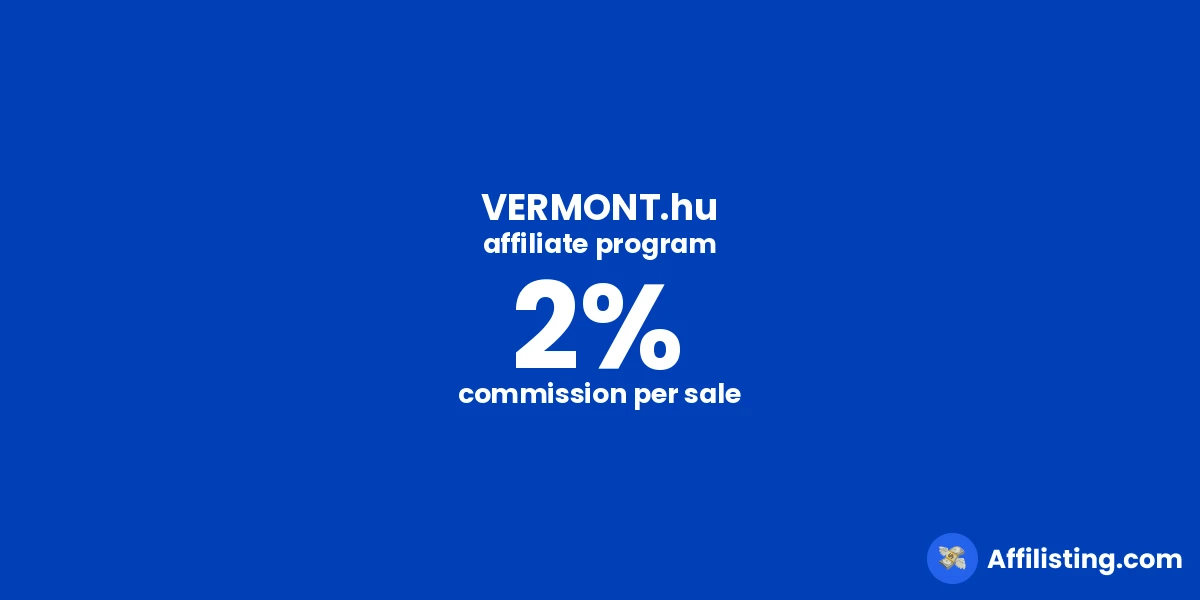 VERMONT.hu affiliate program