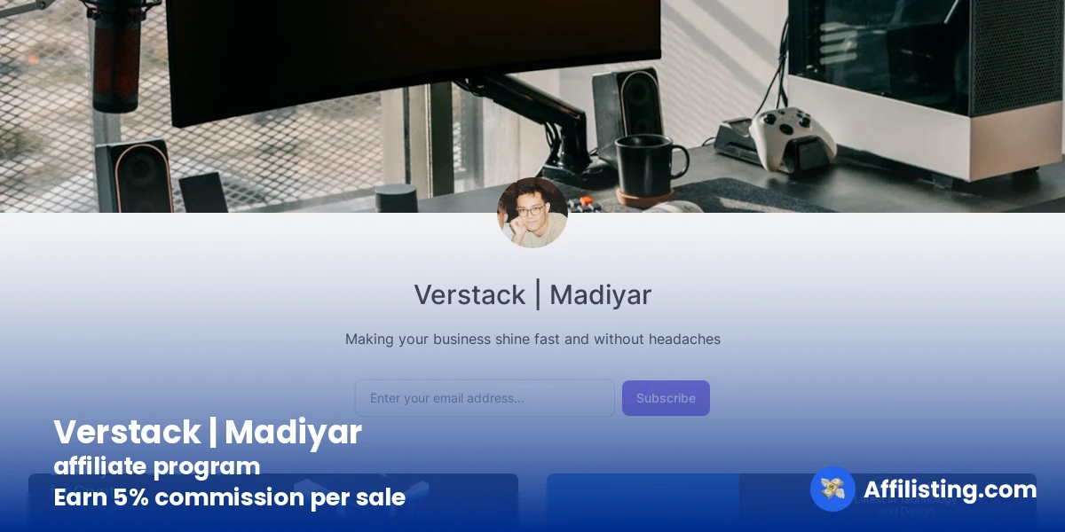 Verstack | Madiyar affiliate program