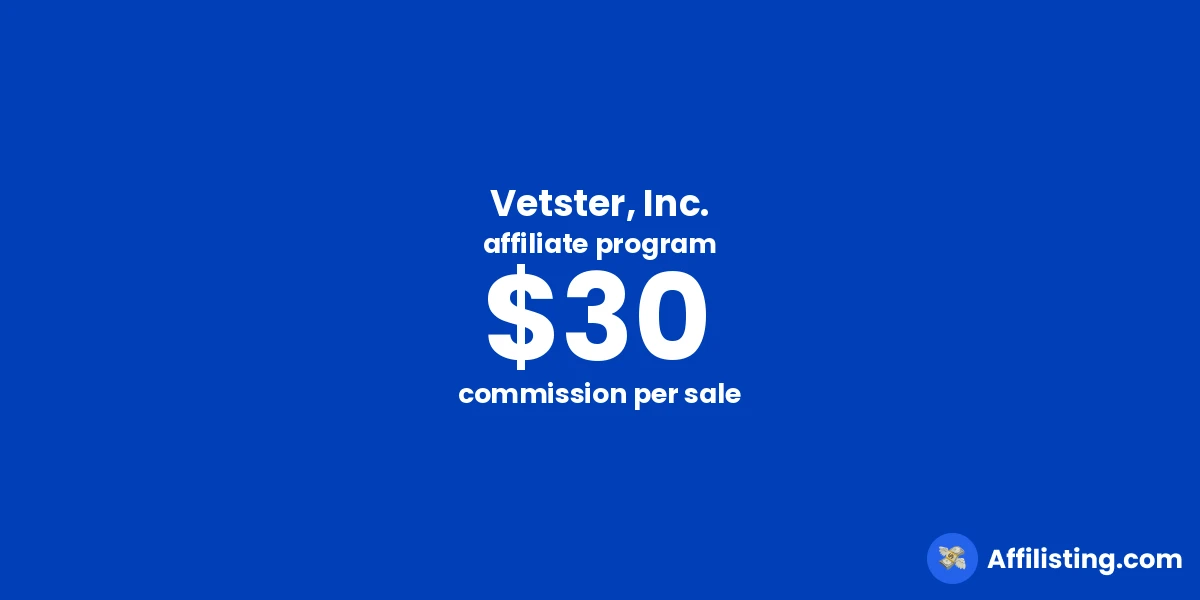 Vetster, Inc. affiliate program