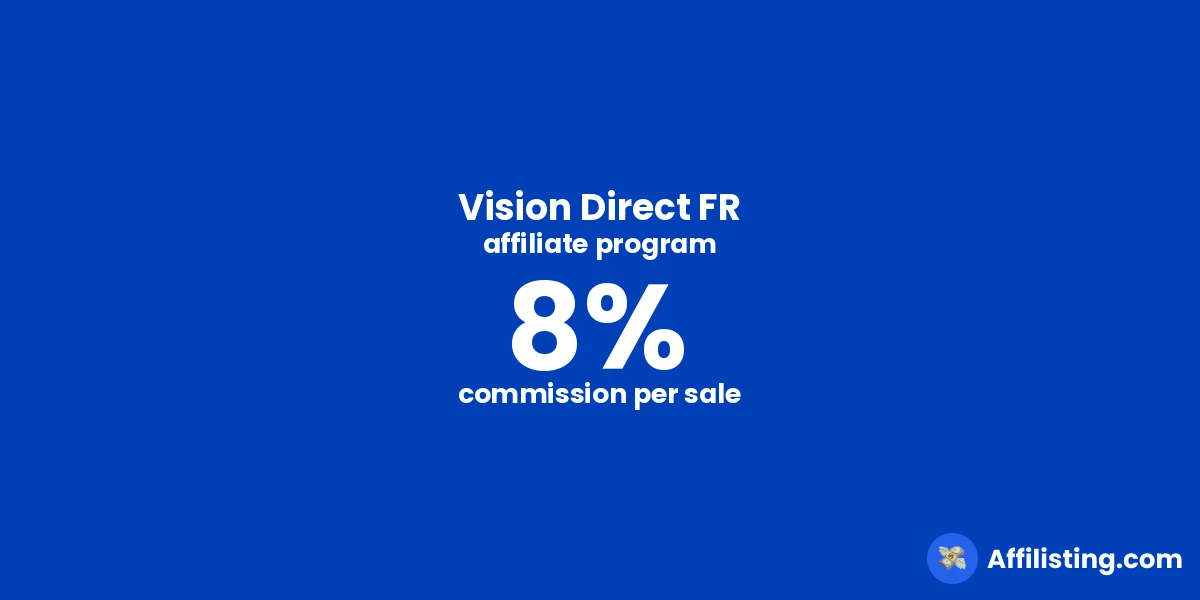 Vision Direct FR affiliate program