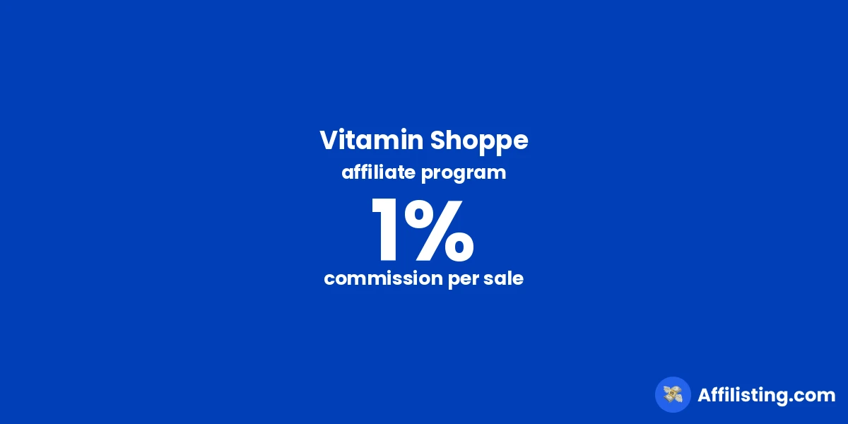 Vitamin Shoppe affiliate program