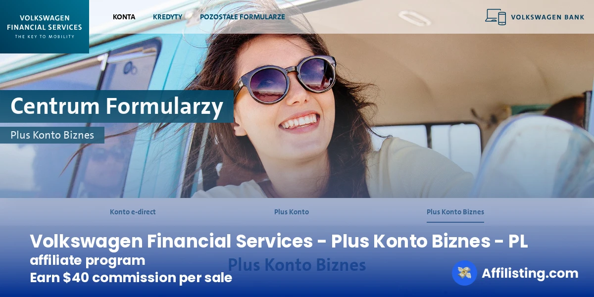 Volkswagen Financial Services - Plus Konto Biznes - PL affiliate program