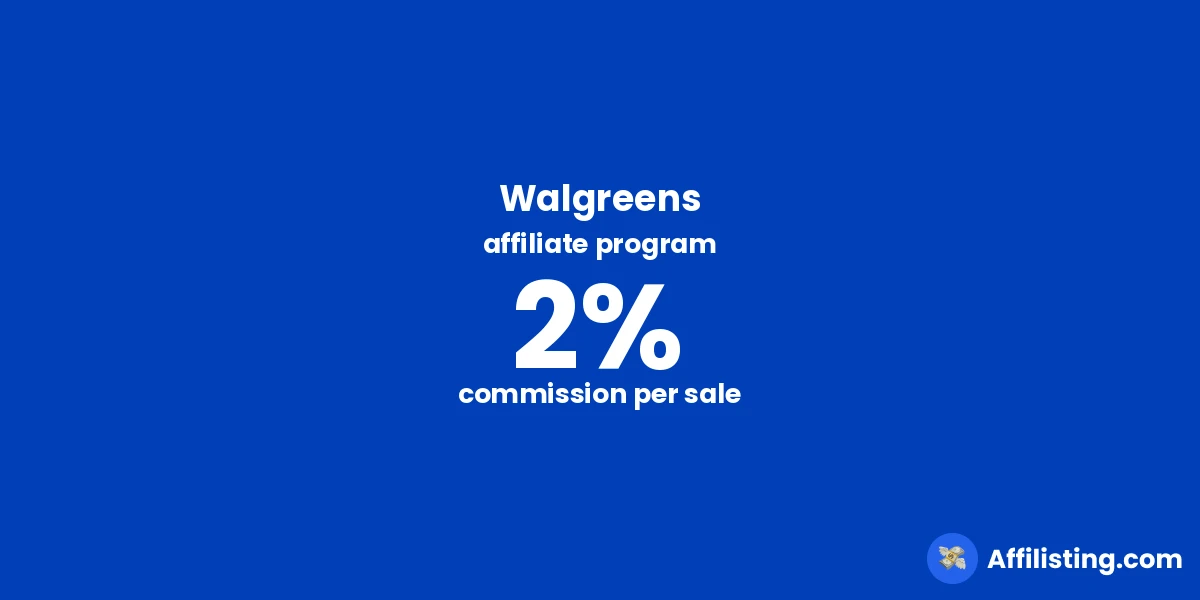 Walgreens affiliate program