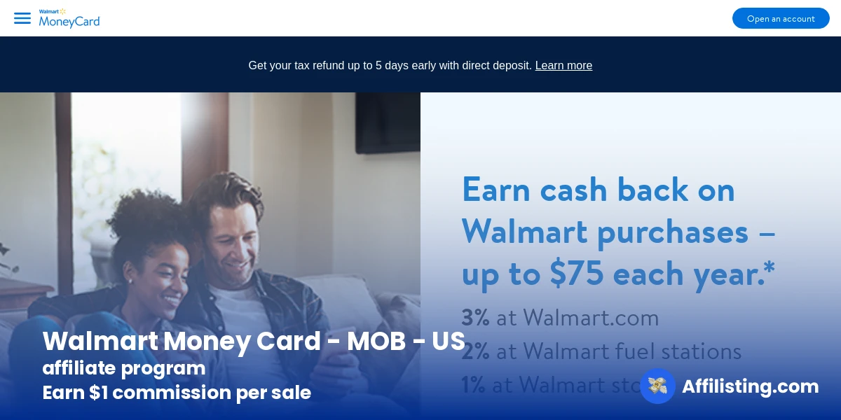 Walmart Money Card - MOB - US affiliate program