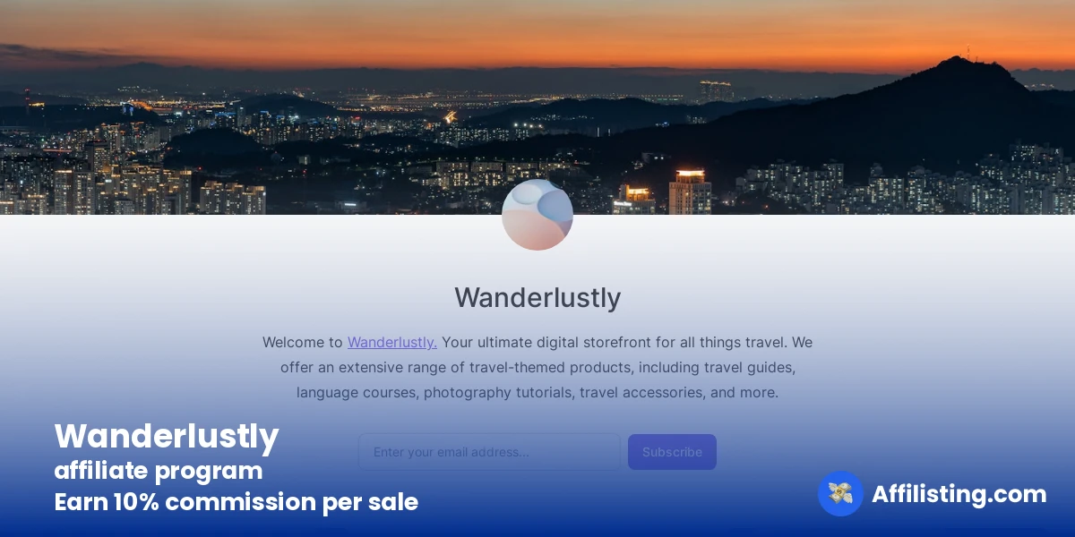 Wanderlustly affiliate program