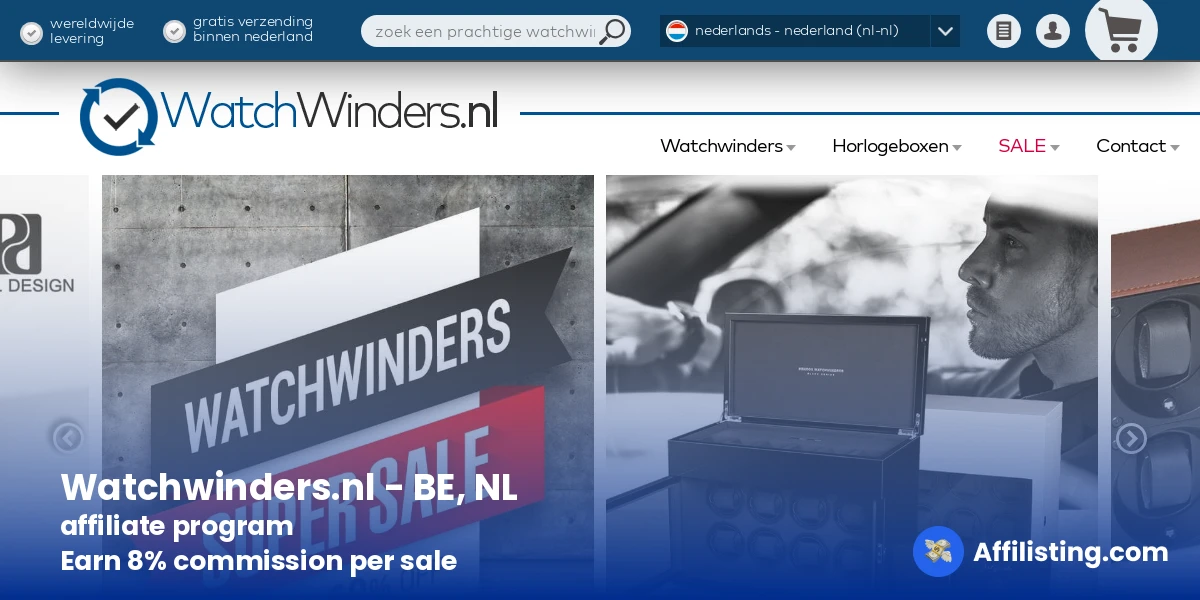 Watchwinders.nl - BE, NL affiliate program