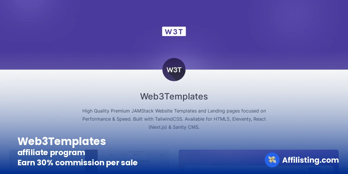 Web3Templates affiliate program