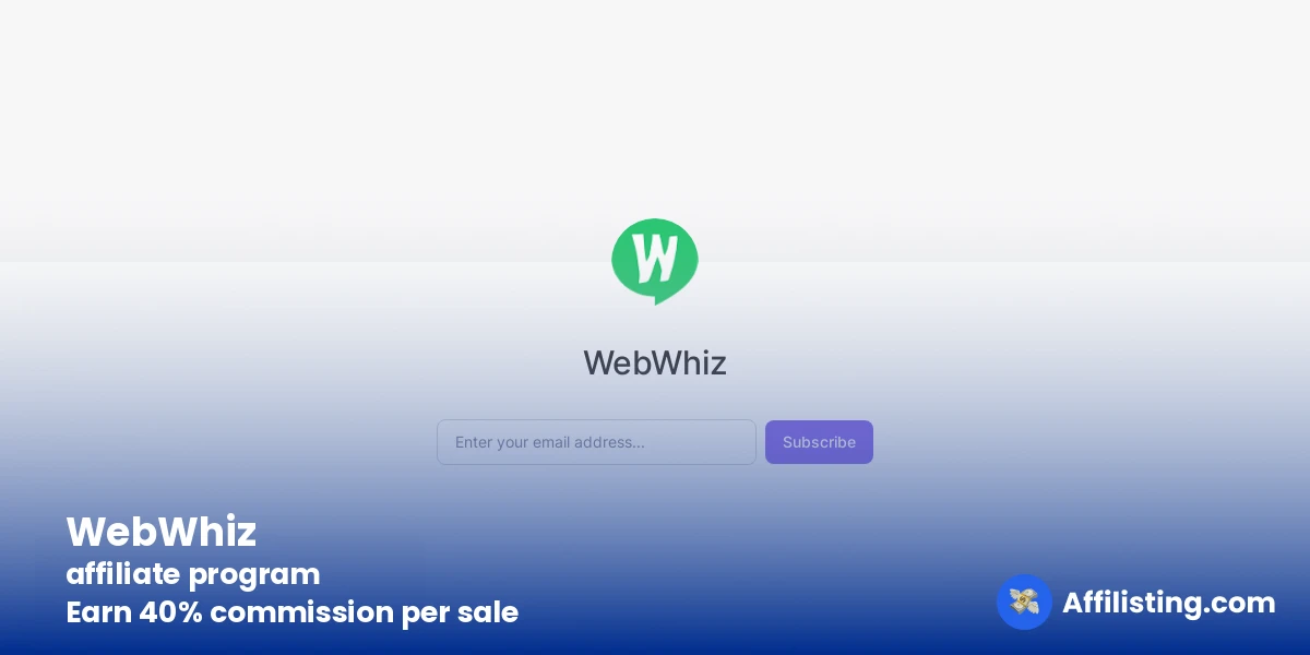 WebWhiz affiliate program