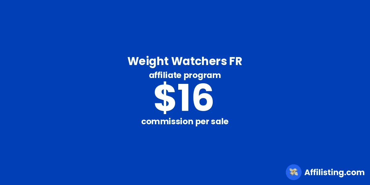 Weight Watchers FR affiliate program