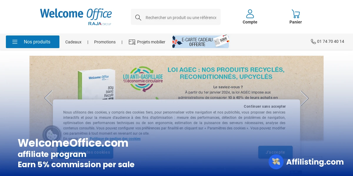 WelcomeOffice.com affiliate program