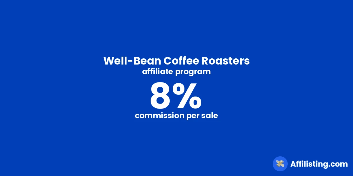 Well-Bean Coffee Roasters affiliate program