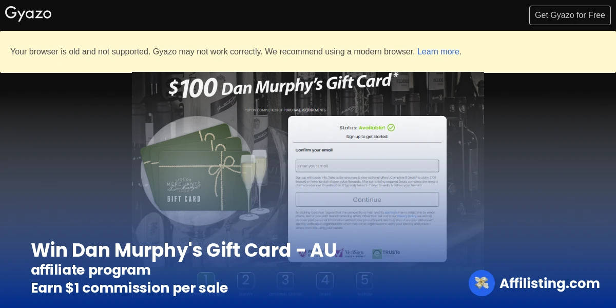 Win Dan Murphy's Gift Card - AU affiliate program