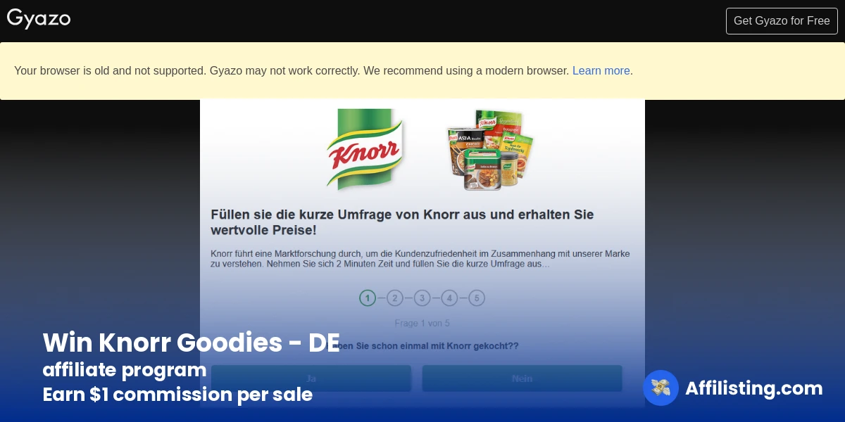 Win Knorr Goodies - DE affiliate program