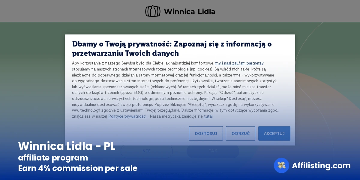 Winnica Lidla - PL affiliate program