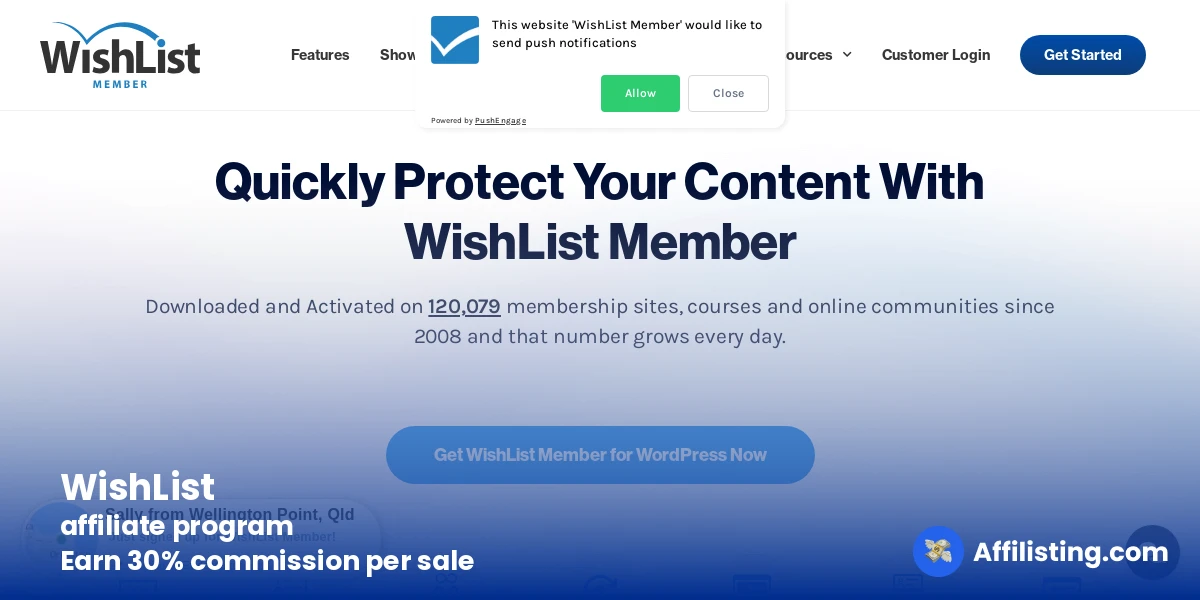 WishList affiliate program