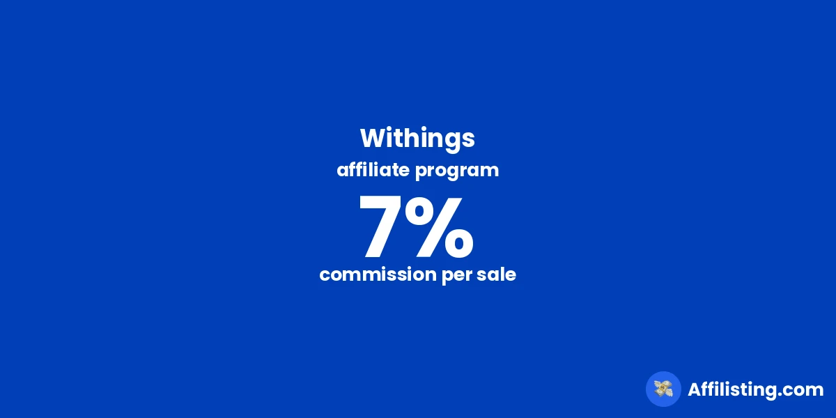 Withings affiliate program