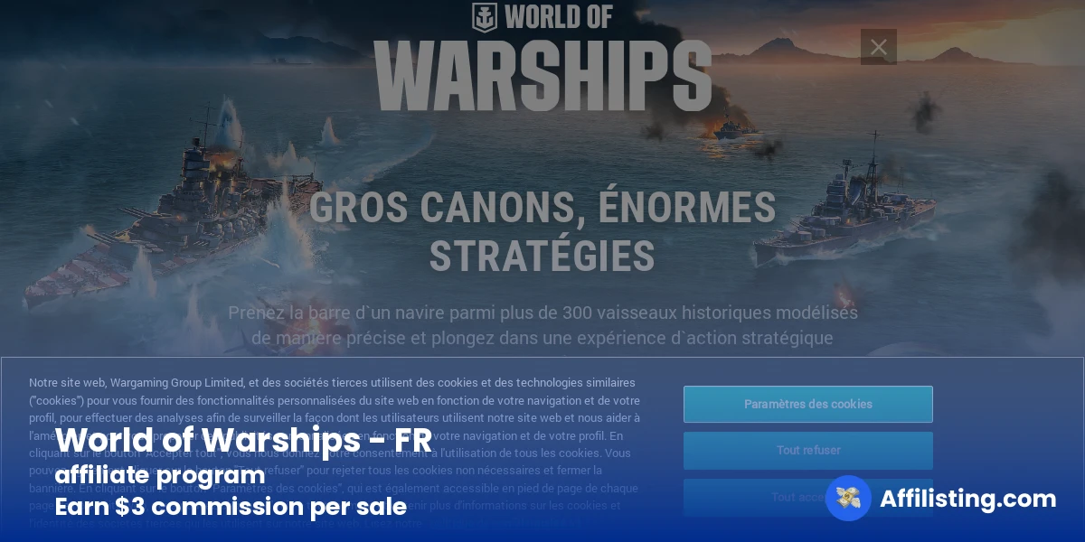 World of Warships - FR affiliate program
