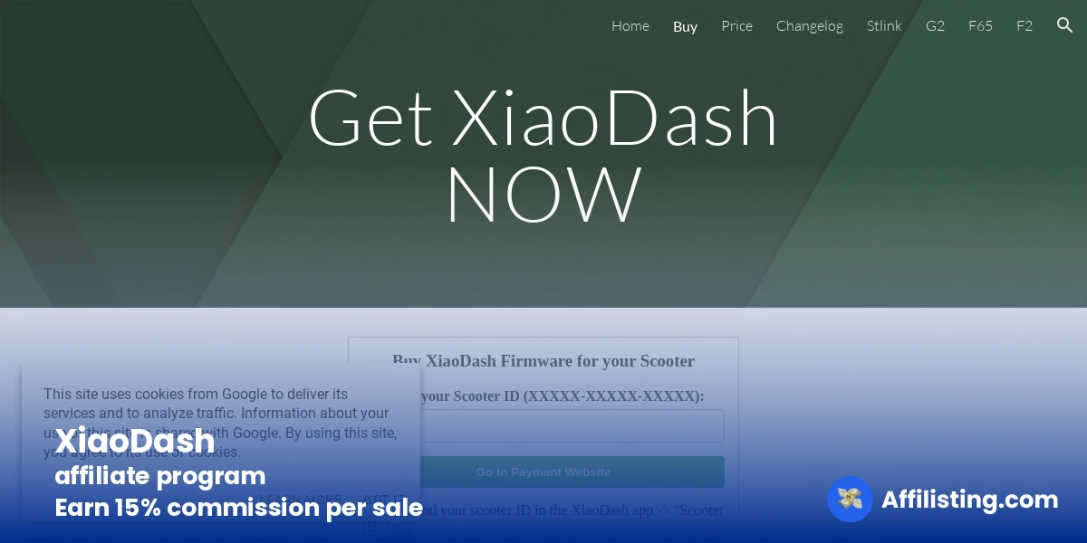XiaoDash affiliate program