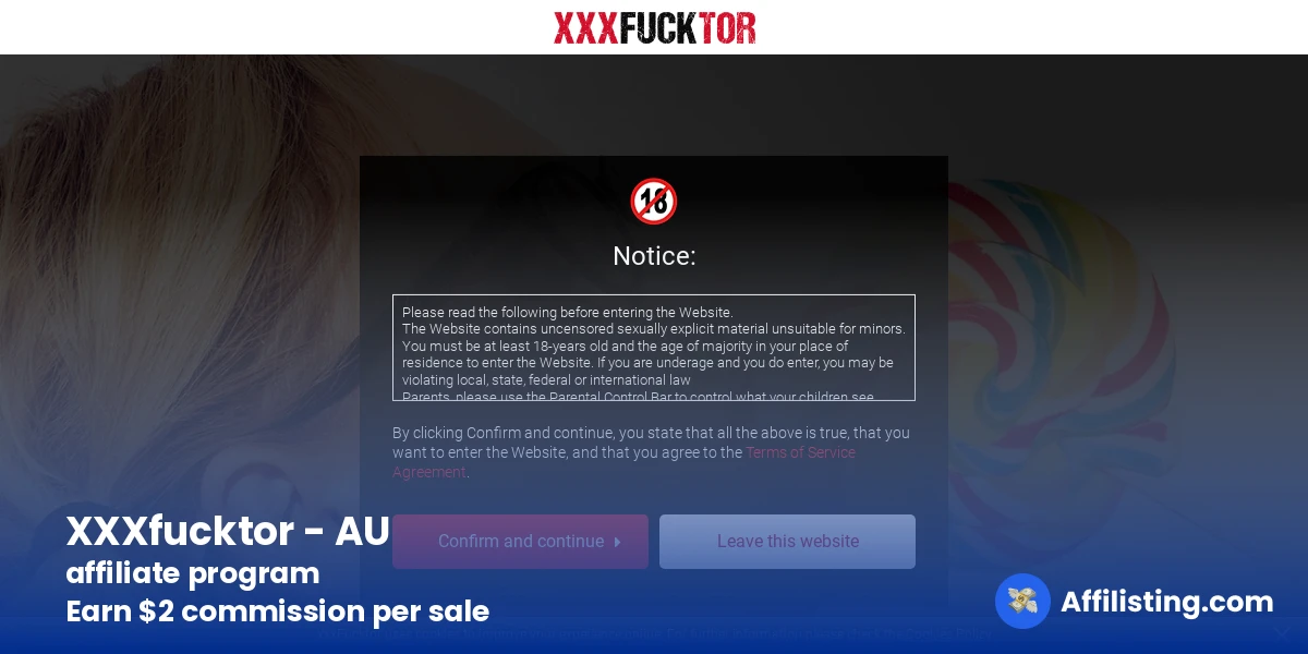 XXXfucktor - AU affiliate program