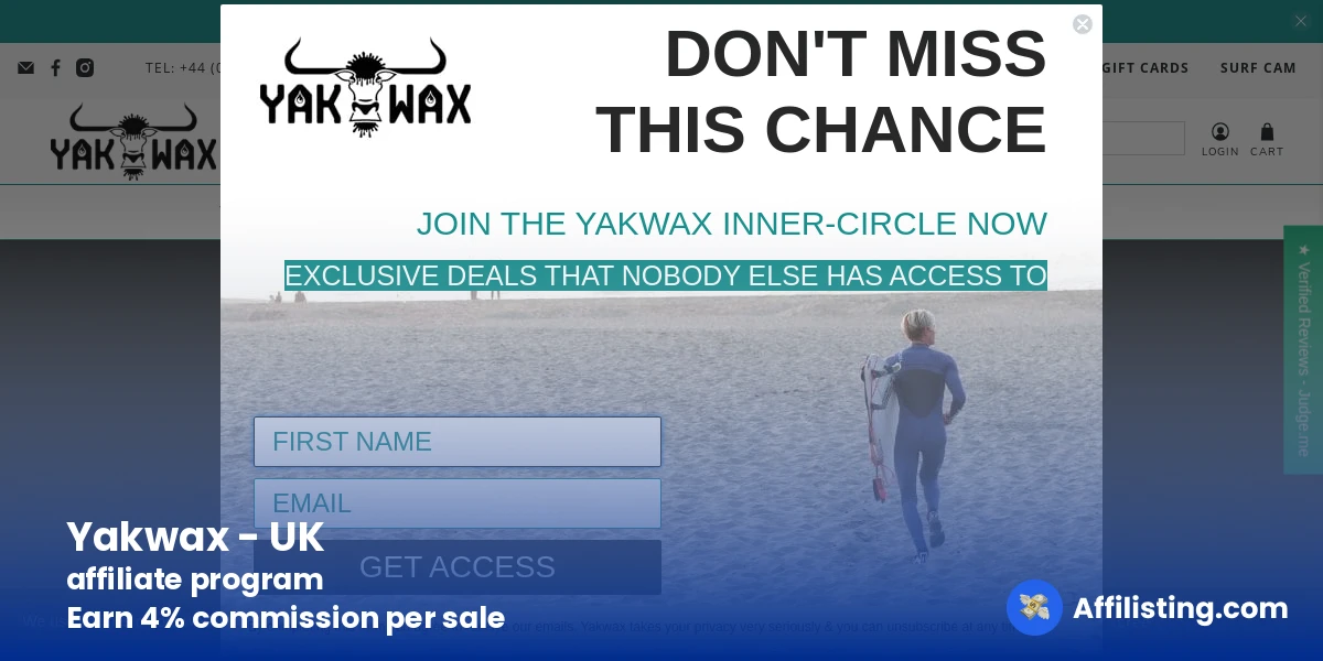 Yakwax - UK affiliate program