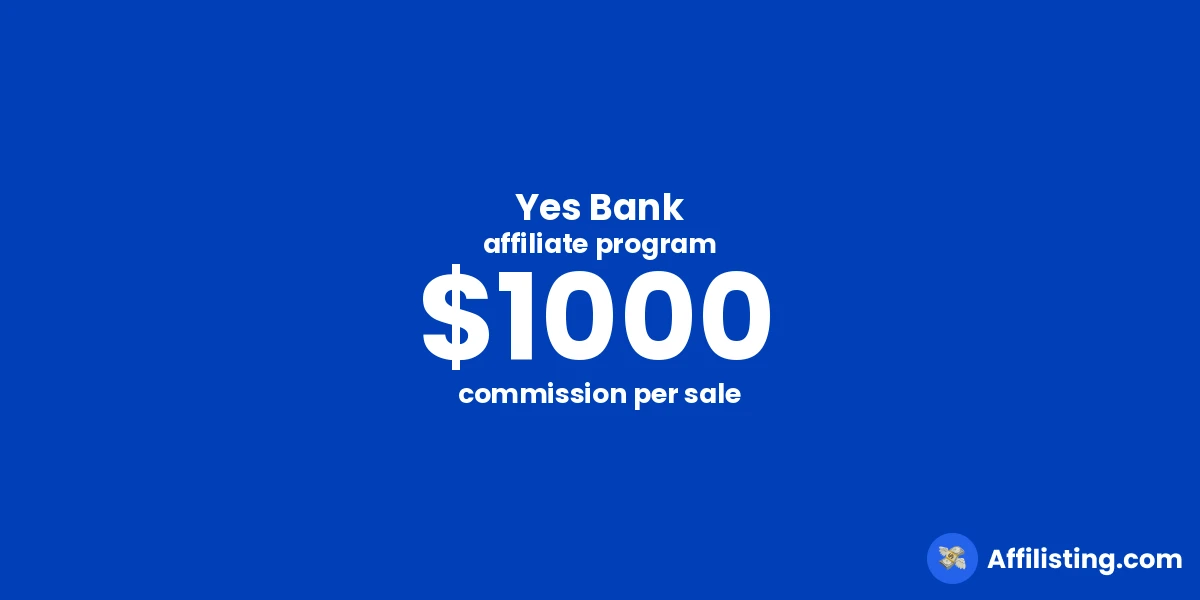 Yes Bank affiliate program