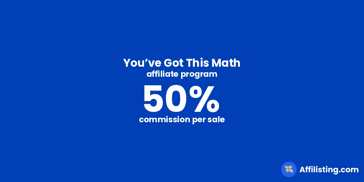 You’ve Got This Math affiliate program