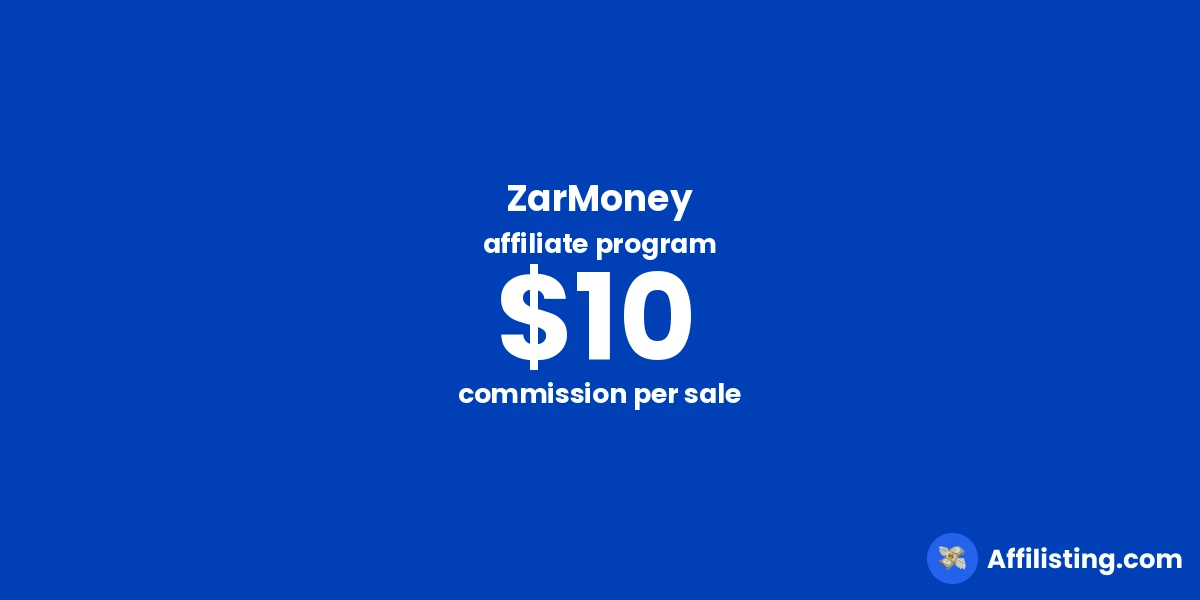 ZarMoney affiliate program
