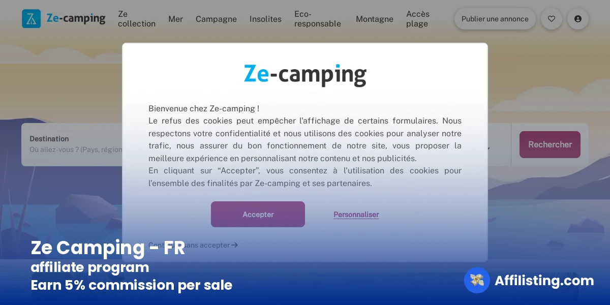 Ze Camping - FR affiliate program