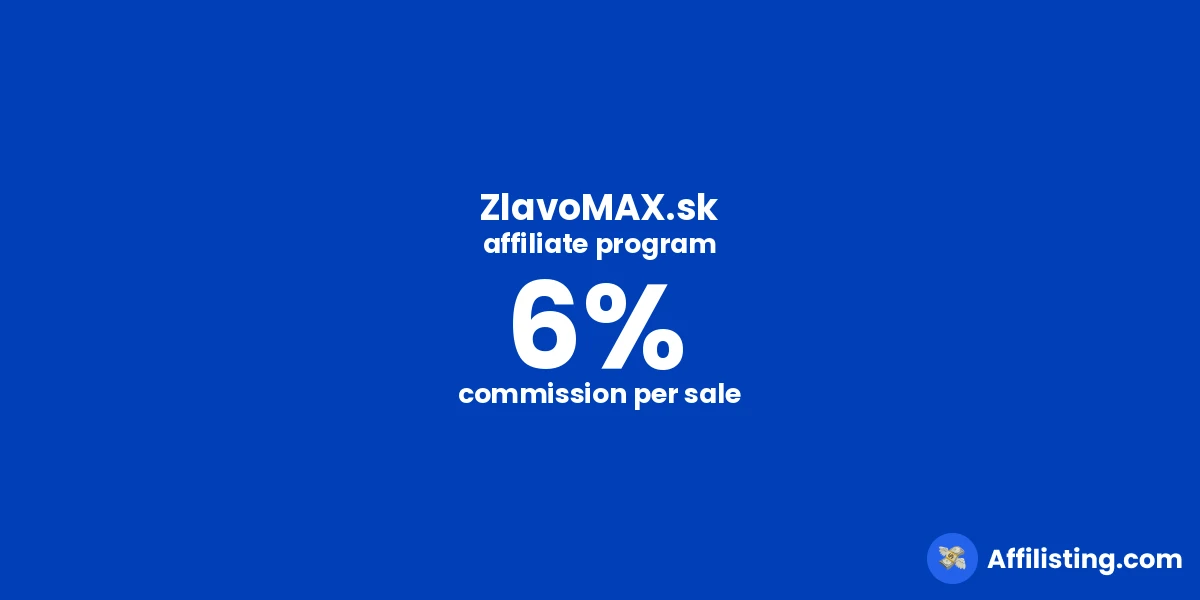 ZlavoMAX.sk affiliate program